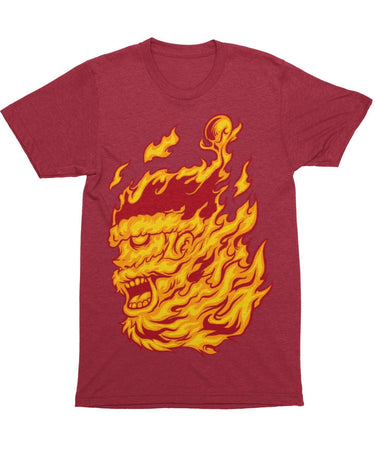 Flame Of Santa Unisex Christmas Mens T-Shirt 8Ball